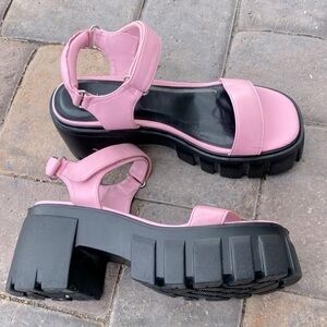 Platform Sandals Baby Pink Bubblegum Pink